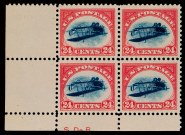 Unique corner-margin Inverted Jenny block with “S. De B.”