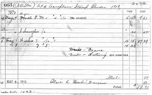 BEP die 663 production records for the 24¢ 1918 Air Post Issue (images provided by Joe R. Kirker)