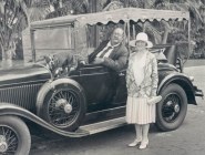 Colonel Edward H. H. Green, in his Stearns-Knight hybrid automobile