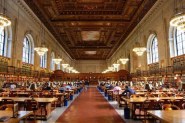 Reading room in New York Public Library