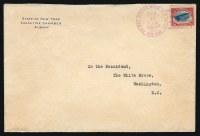 15 May flight cover from NY Governor Whitman to President Wilson
Image: Siegel Auction Galleries