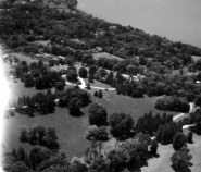Aerial view of Dr. Cole's estate in Tarrytown N.Y.